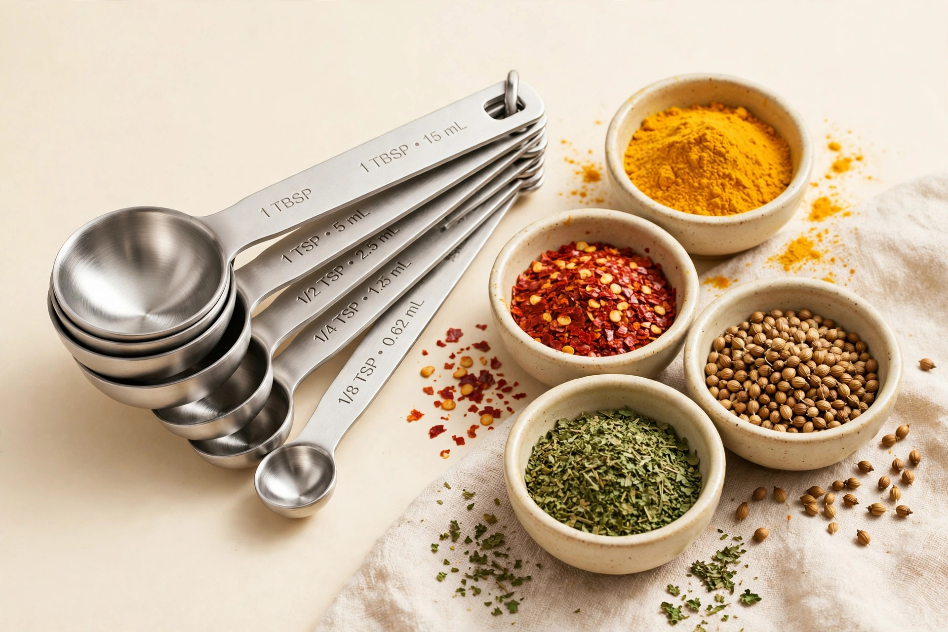 Cucharas medidoras magnéticas · Magnetic measuring spoons