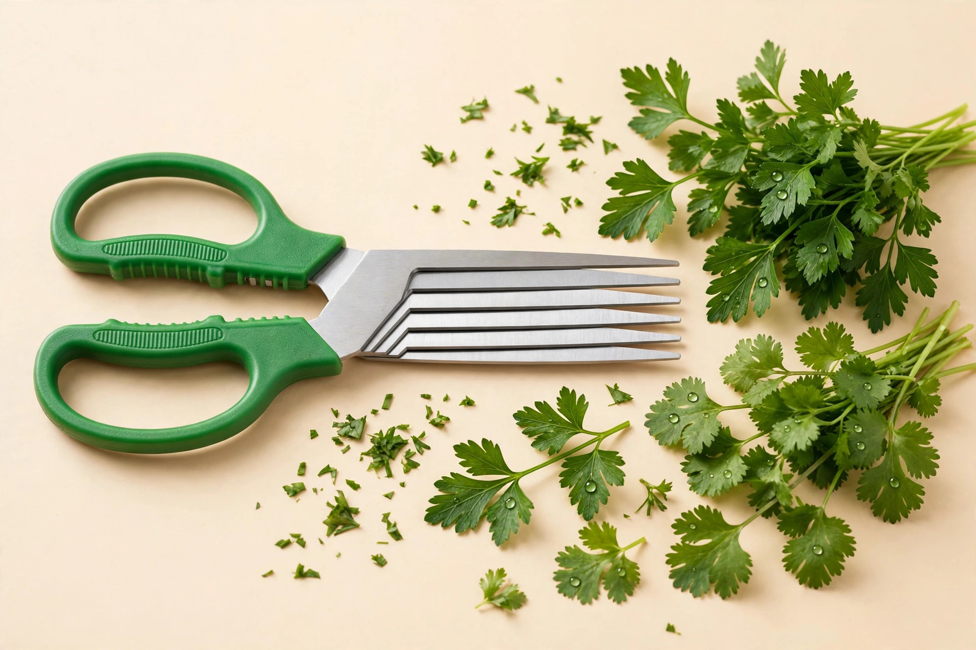 Tijeras para hierbas 5 cuchillas · 5-blade herb scissors